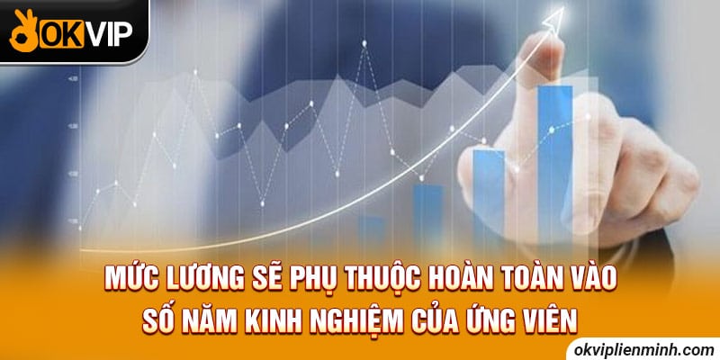 Mức lương sẽ phụ thuộc hoàn toàn vào số năm kinh nghiệm của ứng viên