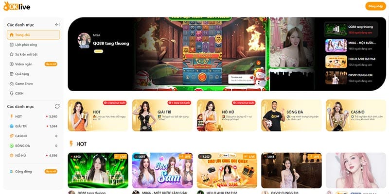 OKLive – Nền tảng livestream giải trí hàng đầu thuộc OKVIP