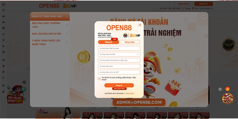 Ưu đãi chào mừng OPEN88